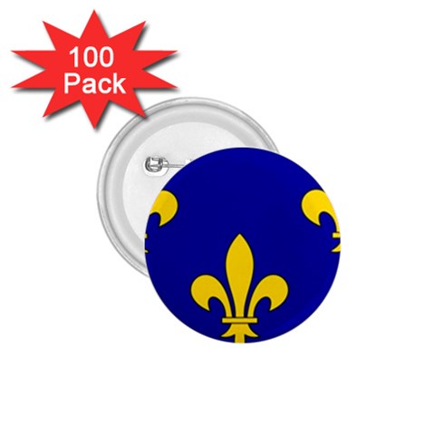 Ile De France Flag 1.75  Buttons (100 pack)  from UrbanLoad.com Front