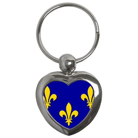 Ile De France Flag Key Chain (Heart) from UrbanLoad.com Front