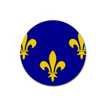 Ile De France Flag Rubber Round Coaster (4 pack)