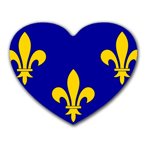 Ile De France Flag Heart Mousepad from UrbanLoad.com Front