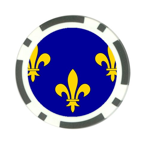 Ile De France Flag Poker Chip Card Guard (10 pack) from UrbanLoad.com Front