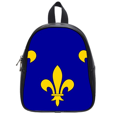 Ile De France Flag School Bag (Small) from UrbanLoad.com Front