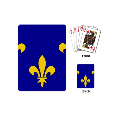 Ile De France Flag Playing Cards Single Design (Mini) from UrbanLoad.com Back