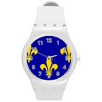Ile De France Flag Round Plastic Sport Watch (M)