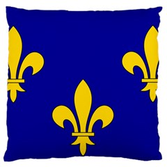 Ile De France Flag Large Premium Plush Fleece Cushion Case (Two Sides) from UrbanLoad.com Back
