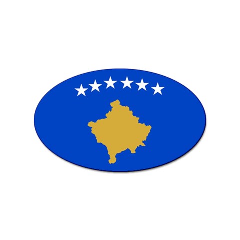 Kosovo Sticker Oval (10 pack) from UrbanLoad.com Front