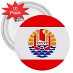 French Polynesia 3  Buttons (10 pack) 