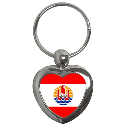 French Polynesia Key Chain (Heart) from UrbanLoad.com Front