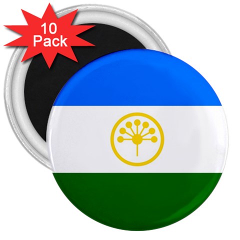 Bashkortostan Flag 3  Magnets (10 pack)  from UrbanLoad.com Front