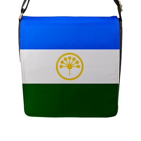 Bashkortostan Flag Flap Closure Messenger Bag (L) from UrbanLoad.com Front