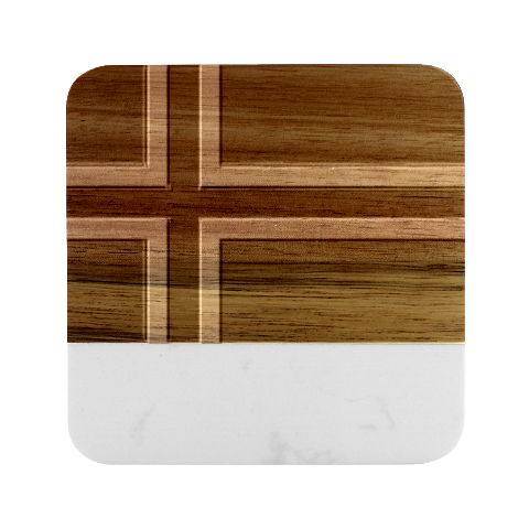 Normandy Flag Marble Wood Coaster (Square) from UrbanLoad.com Front