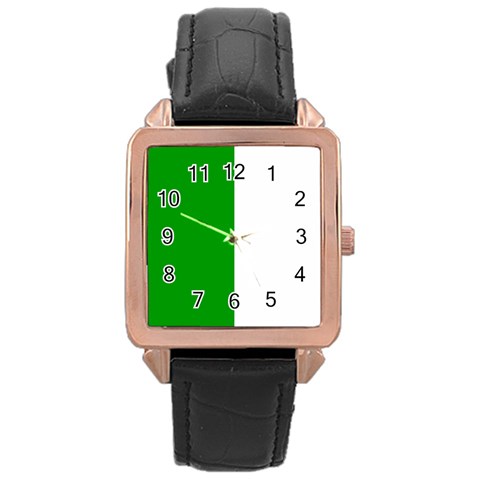 Fermanagh Flag Rose Gold Leather Watch  from UrbanLoad.com Front