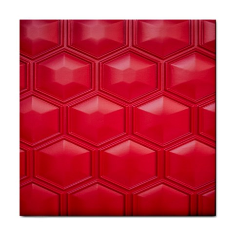 Red Textured Wall Tile Coaster from UrbanLoad.com Front