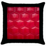Red Textured Wall Throw Pillow Case (Black)