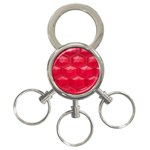 Red Textured Wall 3-Ring Key Chain