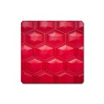 Red Textured Wall Square Magnet