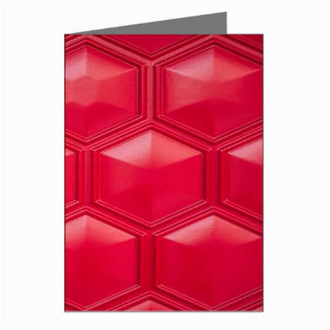 Red Textured Wall Greeting Cards (Pkg of 8) from UrbanLoad.com Left