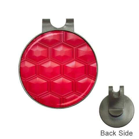 Red Textured Wall Hat Clips with Golf Markers from UrbanLoad.com Front