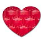 Red Textured Wall Heart Mousepad