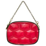 Red Textured Wall Chain Purse (Two Sides)