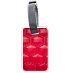 Red Textured Wall Luggage Tag (one side)