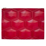 Red Textured Wall Cosmetic Bag (XXL)