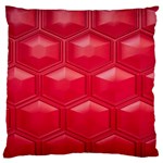 Red Textured Wall Large Premium Plush Fleece Cushion Case (Two Sides)