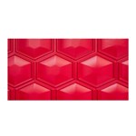 Red Textured Wall Satin Wrap 35  x 70 