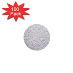 Plaster Background Floral Pattern 1  Mini Buttons (100 pack) 
