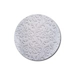 Plaster Background Floral Pattern Rubber Round Coaster (4 pack)