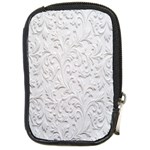Plaster Background Floral Pattern Compact Camera Leather Case