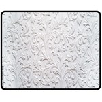Plaster Background Floral Pattern Fleece Blanket (Medium)
