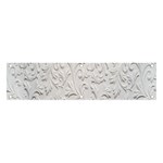 Plaster Background Floral Pattern Banner and Sign 4  x 1 