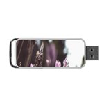 Purple Flower Pattern Portable USB Flash (Two Sides)