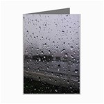 Rain On Glass Texture Mini Greeting Card
