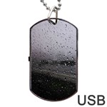 Rain On Glass Texture Dog Tag USB Flash (One Side)