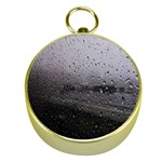 Rain On Glass Texture Gold Compasses