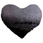 Rain On Glass Texture Large 19  Premium Flano Heart Shape Cushions