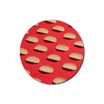 Stackable Chips In Lines Rubber Round Coaster (4 pack)
