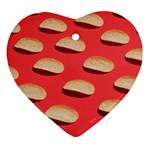 Stackable Chips In Lines Heart Ornament (Two Sides)