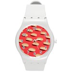 Stackable Chips In Lines Round Plastic Sport Watch (M)