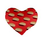 Stackable Chips In Lines Standard 16  Premium Flano Heart Shape Cushions