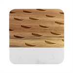 Stackable Chips In Lines Marble Wood Coaster (Square)