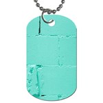 Teal Brick Texture Dog Tag (One Side)