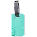 Teal Brick Texture Luggage Tag (two sides)