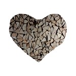 Texture Pattern Design Standard 16  Premium Flano Heart Shape Cushions