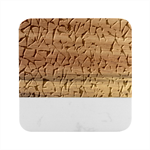 Texture Pattern Design Marble Wood Coaster (Square)