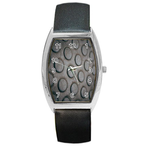 Texture Pattern Wallpaper Barrel Style Metal Watch from UrbanLoad.com Front