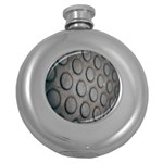 Texture Pattern Wallpaper Round Hip Flask (5 oz)