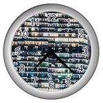 Texture Pattern Wall Clock (Silver)